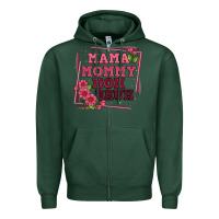 Sports Green mama mommy mom bruh Zipper Hoodie - Artiststas
