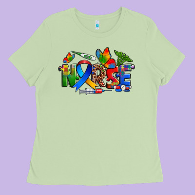 Autism Nurse Ladies Tee Designed By Zillion Design Studio