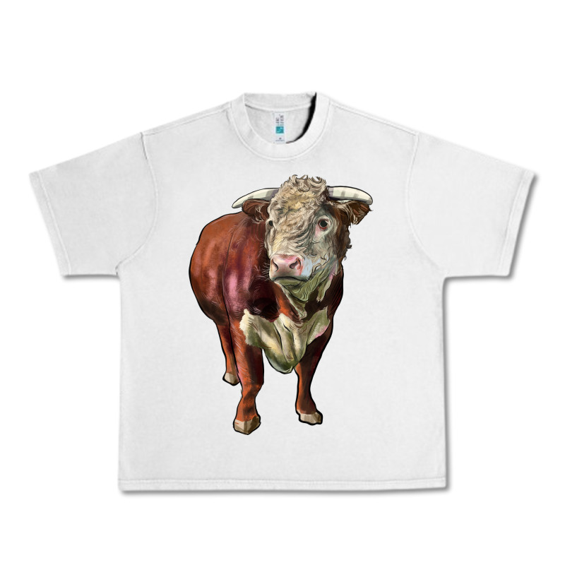 Hereford Bull Face Urban Heavy Tee by LillyAllenDesigns | Teevron
