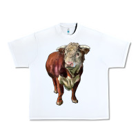 White hereford bull face Urban Heavy Tee - LillyAllenDesigns