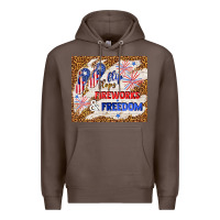 Coffee flip flops fireworks & freedom 4th of july Premium Hoodie - TumblerDesignByShophia