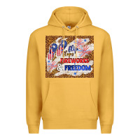 Mustard flip flops fireworks & freedom 4th of july Premium Hoodie - TumblerDesignByShophia