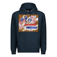 Navy flip flops fireworks & freedom 4th of july Premium Hoodie - TumblerDesignByShophia