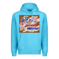 Ocean Blue flip flops fireworks & freedom 4th of july Premium Hoodie - TumblerDesignByShophia