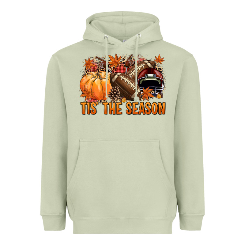 Tis' The Season Football And Maroon Helmet Heavyweight Hoodie by NancyCooperArtShop | Teevron