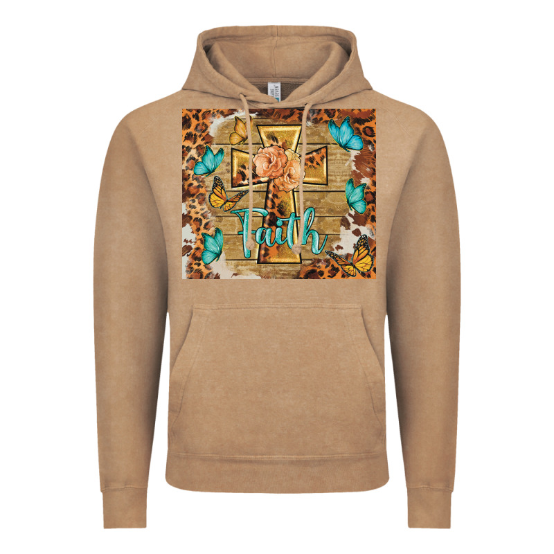 Faith Cross Vintage Hoodie by BarkalooDesign | Teevron