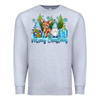 Heather Grey merry christmas gnomes Premium Sweatshirt - texasbilliewilder