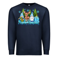 Navy merry christmas gnomes Premium Sweatshirt - texasbilliewilder