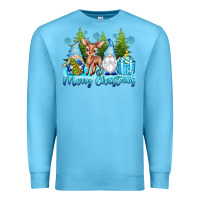 Ocean Blue merry christmas gnomes Premium Sweatshirt - texasbilliewilder