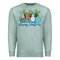 Seafoam merry christmas gnomes Premium Sweatshirt - texasbilliewilder