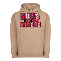 Pigment Burro Hugs and kisses Valentine's Day Urban Hoodie - FaDigitalArtStudio