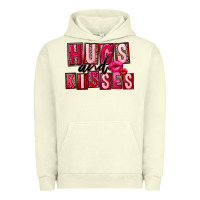 Pigment Pistachio Hugs and kisses Valentine's Day Urban Hoodie - FaDigitalArtStudio