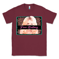 Burgundy free britney leopard glitter Classic Tee - AdoDesignShop