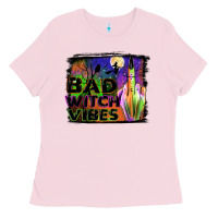 Bubblegum Pink bad witch vibes Ladies Tee - JahusDesignShop