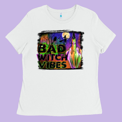 Bad Witch Vibes Ladies Tee Designed By Jahusdesignshop