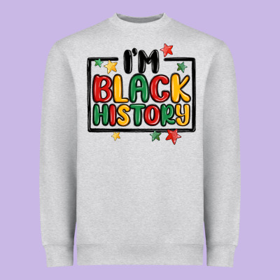 I'm Black History Heavyweight Sweatshirt Designed By Maliassmallbusiness