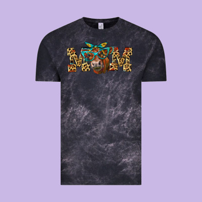 Western Mom Red Angus Cow Vintage Tee Designed By Lillyallendesigns