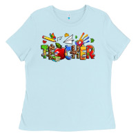 Baby Blue autism teacher Ladies Tee - Zillion Design Studio