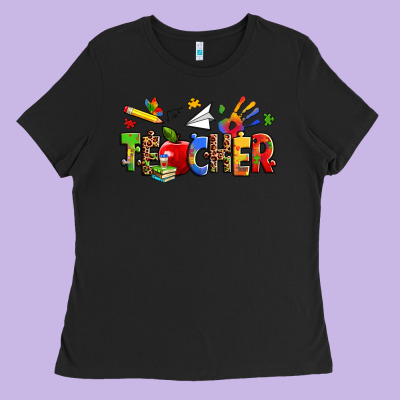 Autism Teacher Ladies Tee Designed By Zillion Design Studio