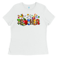 White autism teacher Ladies Tee - Zillion Design Studio