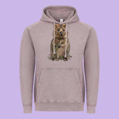 Quokka Vintage Hoodie Designed By Lillyallendesigns