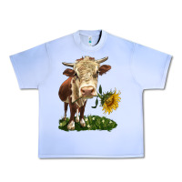 Grape Ice hereford heifer with sunflower Urban Heavy Tee - LillyAllenDesigns