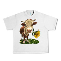 Lunar Rock hereford heifer with sunflower Urban Heavy Tee - LillyAllenDesigns