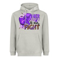 Moon Dust Her fight is our fight purple ribbon Heavyweight Hoodie - NancyCooperArtShop