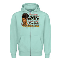 Seafoam you can mute people in real life too it's called b Zipper Hoodie - Artiststas