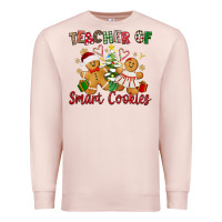 Pale Pink Teacher of smart cookies Premium Sweatshirt - texasbilliewilder