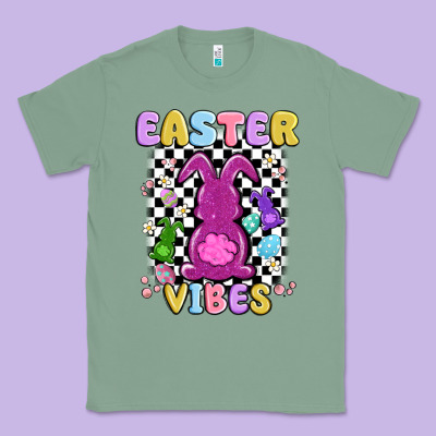 Easter Vibes Peep Faux Sequin Classic Tee Designed By Maliassmallbusiness