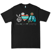 Black peace love nursing Premium Tee - CowhideDigitalArt