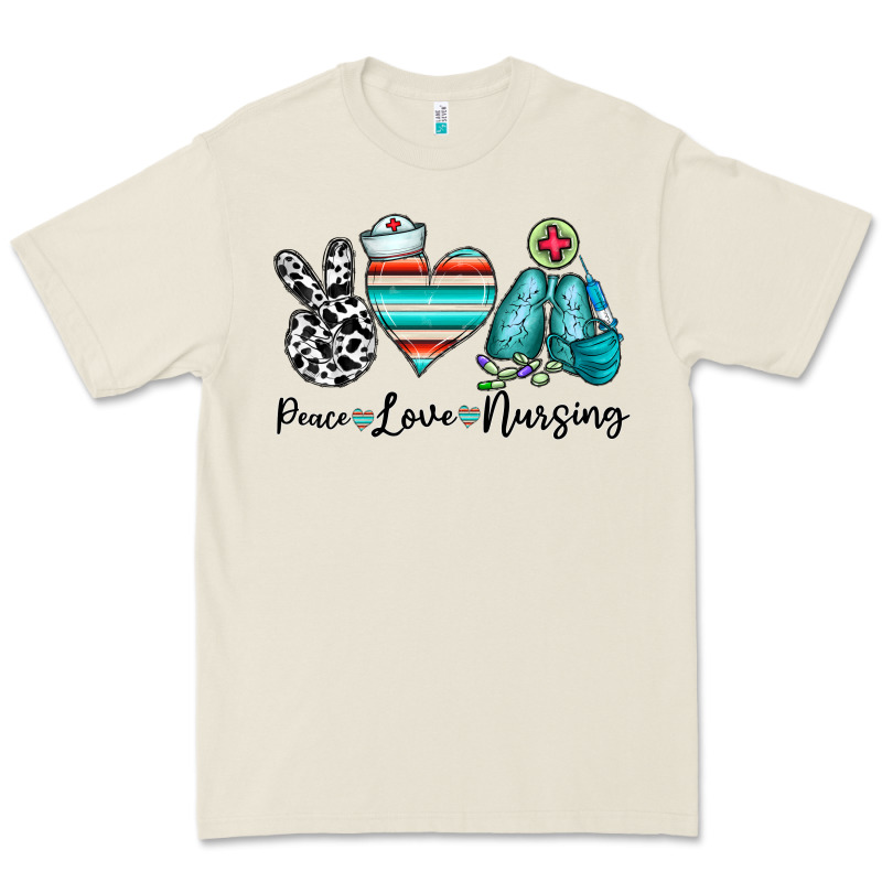 Peace Love Nursing Premium Tee by CowhideDigitalArt | Teevron