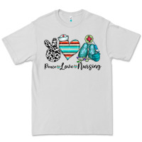 Dove Grey peace love nursing Premium Tee - CowhideDigitalArt