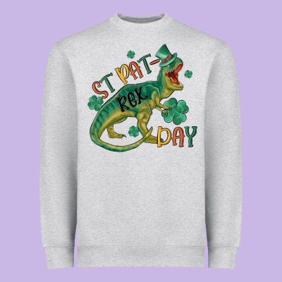St Patrex Day Heavyweight Sweatshirt Designed By Maliassmallbusiness