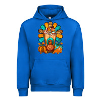 Cobalt Thanksgiving Cold Drink Frappe Urban Hoodie - FaDigitalArtStudio