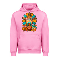 Fuchsia Pink Thanksgiving Cold Drink Frappe Urban Hoodie - FaDigitalArtStudio