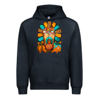 Navy Thanksgiving Cold Drink Frappe Urban Hoodie - FaDigitalArtStudio