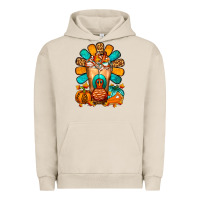Pigment French Oak Thanksgiving Cold Drink Frappe Urban Hoodie - FaDigitalArtStudio