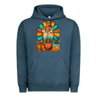 Pigment Midnight Navy Thanksgiving Cold Drink Frappe Urban Hoodie - FaDigitalArtStudio