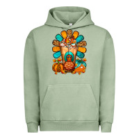 Pigment Oil Green Thanksgiving Cold Drink Frappe Urban Hoodie - FaDigitalArtStudio