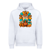 White Thanksgiving Cold Drink Frappe Urban Hoodie - FaDigitalArtStudio