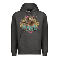 Charcoal Heather Southern Nana western flowers Premium Hoodie - HowdyJamesFarm