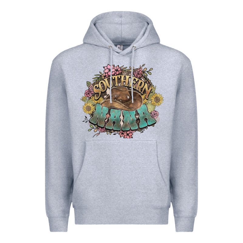 Southern Nana Western Flowers Premium Hoodie by HowdyJamesFarm | Teevron
