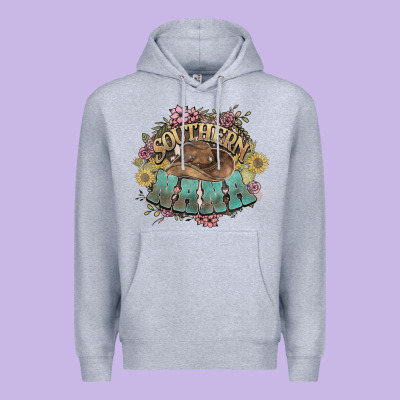 Southern Nana Western Flowers Premium Hoodie Designed By Howdyjamesfarm