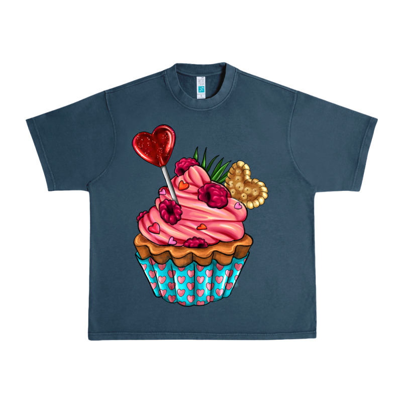 Valentines Day Cupcake Urban Heavy Tee by AdoDesignShop | Teevron