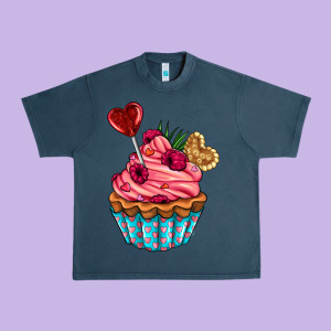 Valentines Day Cupcake Urban Heavy Tee Designed By Adodesignshop