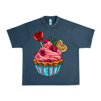 Midnight Navy valentines day cupcake Urban Heavy Tee - AdoDesignShop