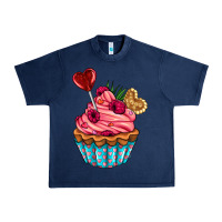 Navy valentines day cupcake Urban Heavy Tee - AdoDesignShop