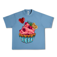 Pebble Blue valentines day cupcake Urban Heavy Tee - AdoDesignShop